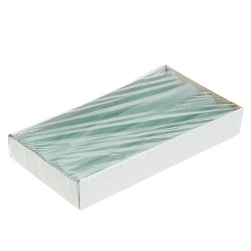 Produkt Świece stożkowe jednokolorowe jasnozielone 34mm x 300mm 4szt
