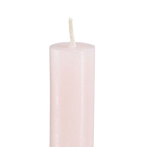 Produkt Świece w sztyfcie jednobarwne jasnoróżowe świece różowe 21×240mm 12 szt