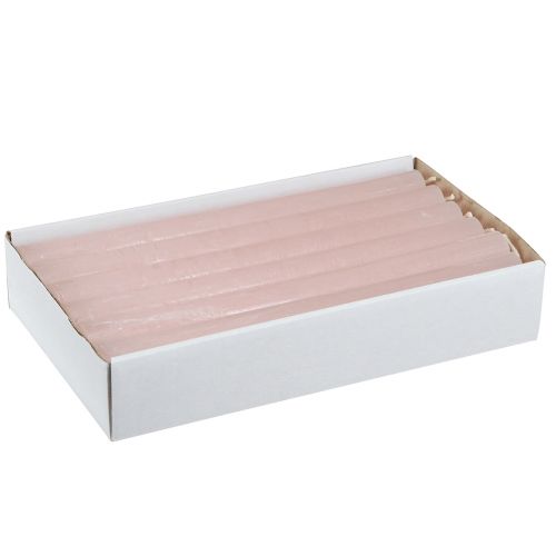 Produkt Świece w sztyfcie jednobarwne jasnoróżowe świece różowe 21×240mm 12 szt