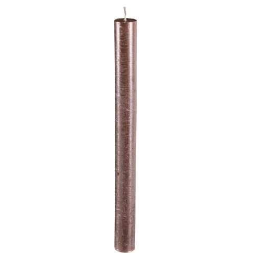 Produkt Świece stożkowe jednobarwne miedziane metaliczne 21×240mm 12 szt