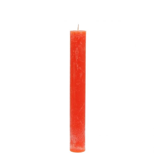 Świece stożkowe jednokolorowe pomarańczowe 34mm x 240mm 4 szt