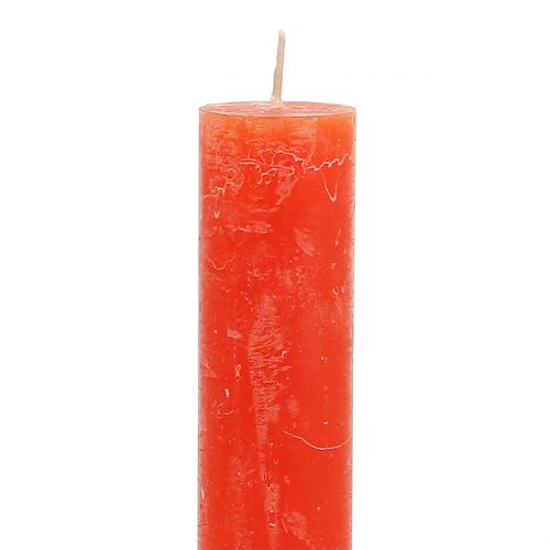 Produkt Świece stożkowe jednokolorowe pomarańczowe 34mm x 300mm 4 szt