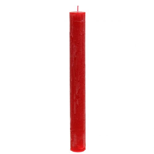 Świece stożkowe barwione na czerwono 34mm x 300mm 4 szt