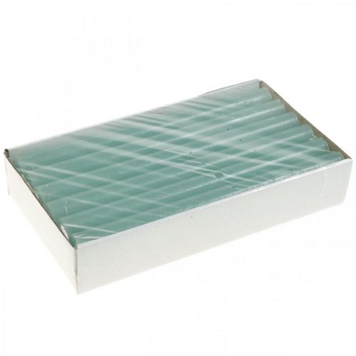Produkt Świece stożkowe jednokolorowe zielone 21×240mm 12szt