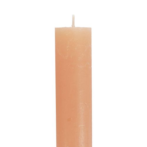 Produkt Świece stożkowe jednokolorowe Świece brzoskwiniowe pomarańczowe 34×300mm 4szt