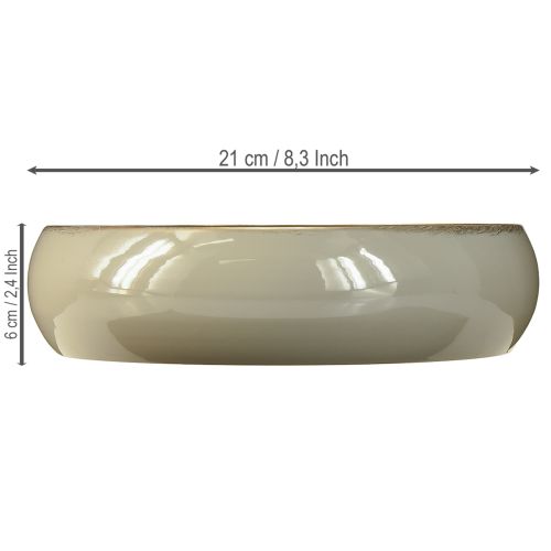 Produkt Świecznik na 4 świece misa metalowa szaro-złota 22,5cm