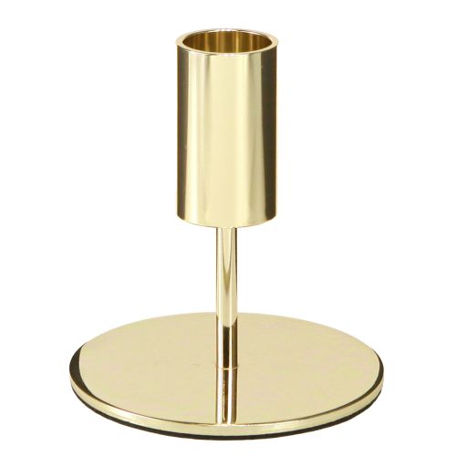 Złoty nowoczesny świecznik metalowy wys. 10 cm 4 szt.