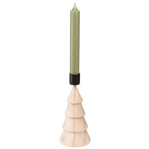 Produkt Świecznik drewniany ozdoba choinkowa naturalny wys. 16cm 2 szt.