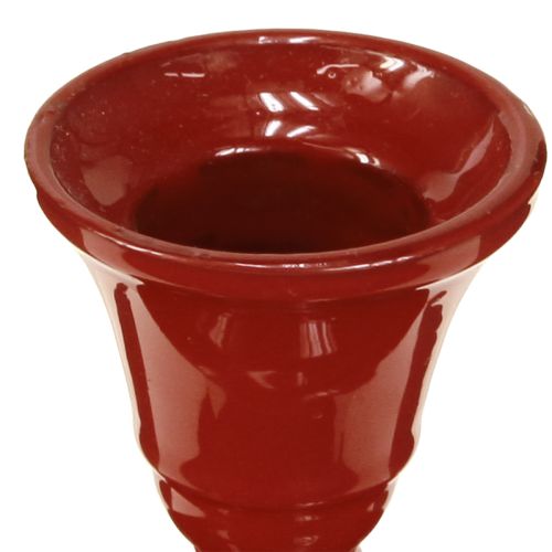 Produkt Świecznik metalowy czerwony Ø8,5cm H7cm
