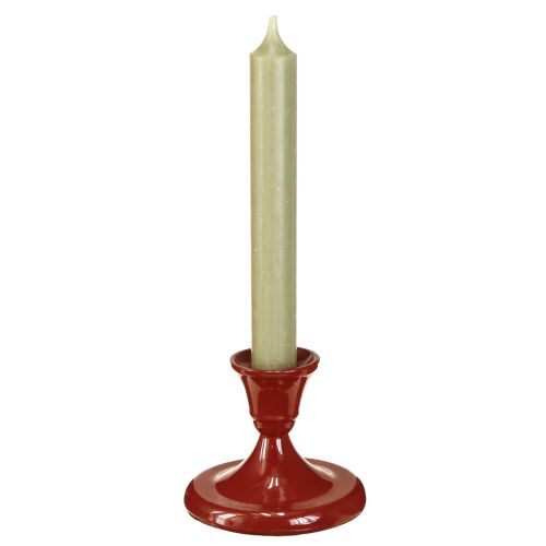 Produkt Świecznik metalowy czerwony Ø8,5cm H7cm
