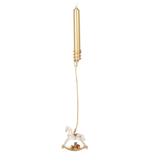 Świecznik choinkowy bujany konik 20cm 3szt | Floristik24.pl