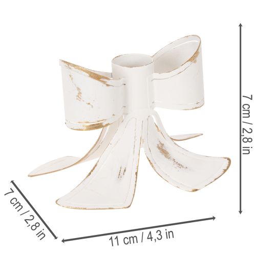 Świecznik w kształcie kokardy, 12 cm | Floristik24.pl