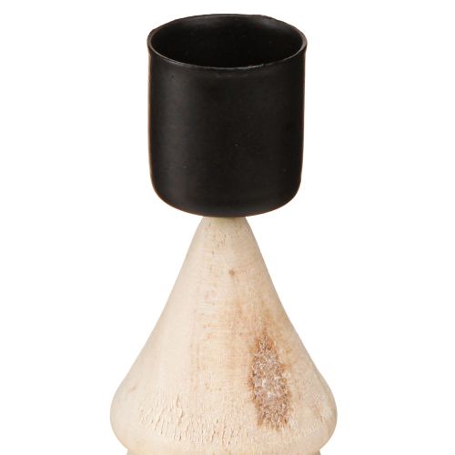 Produkt Świeczniki choinkowe ozdoba drewniana naturalna wys. 13cm 4 szt.