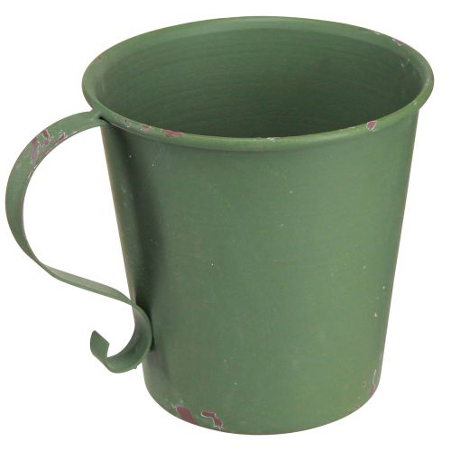 Produkt Stożkowy świecznik w stylu vintage, ozdobny metalowy zielony Ø11cm W11cm