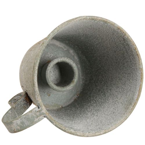 Produkt Świecznik stożkowy vintage świecznik na kubek metalowy szary Ø9,5cm W8cm 3szt