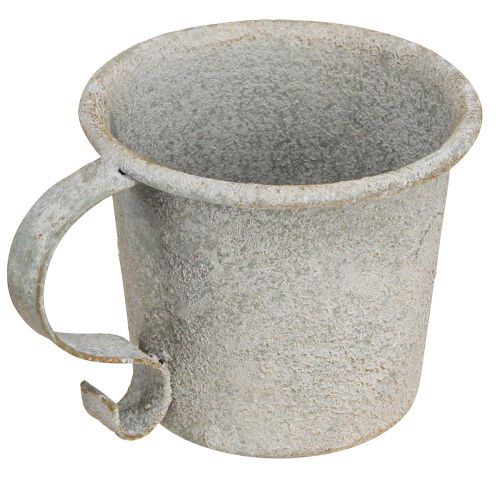 Produkt Świecznik stożkowy vintage kubek metalowy szary Ø7cm W6cm 2szt