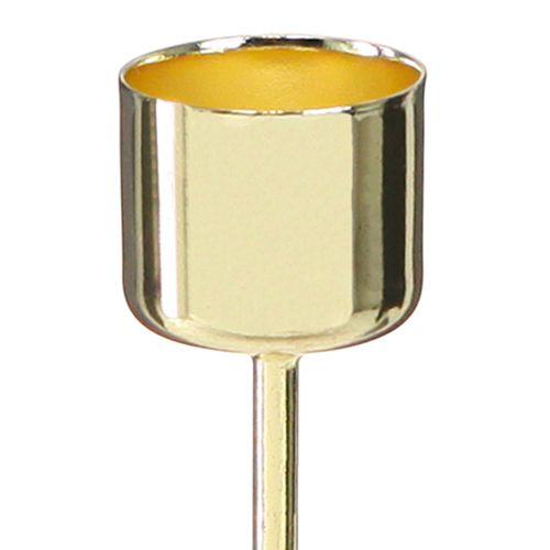 Produkt Świecznik w sztyfcie do zatykania złoty Ø22mm W10,5cm 12 szt