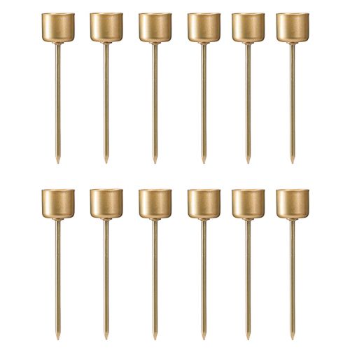 Produkt Świecznik w sztyfcie do zatykania matowe złoto Ø22mm W10,5cm 12 sztuk
