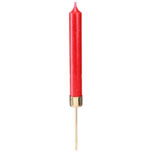 Produkt Świecznik w sztyfcie do podłączenia czerwonego złota Ø22mm W10,5cm 12 sztuk