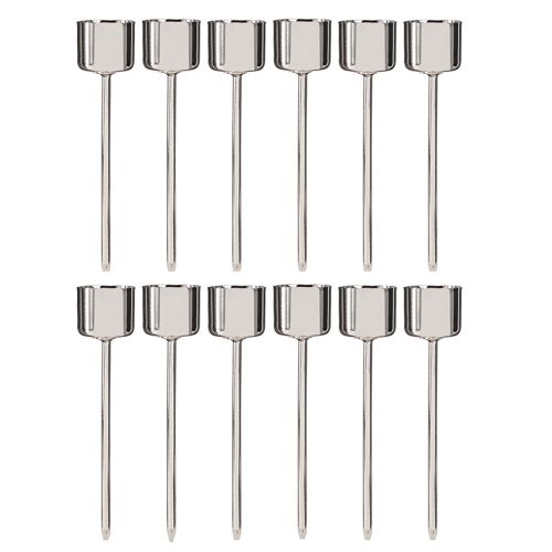 Produkt Świecznik sztyftowy do zatykania srebrny Ø22mm 10,5cm 12 szt