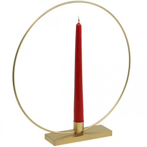 Produkt Pierścień ozdobny metalowy świecznik Deco Loop Golden Ø30cm