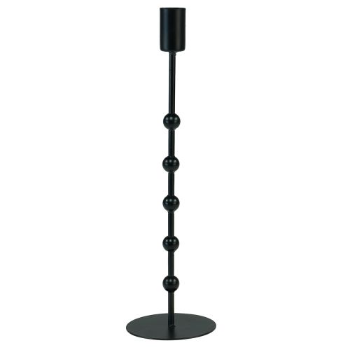 Floristik24 Świecznik w kształcie kija, metalowy świecznik czarny, wys. 30cm