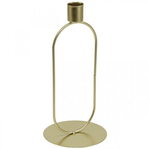 Produkt Świecznik Owalny Świecznik Złoty Ø10cm W21cm