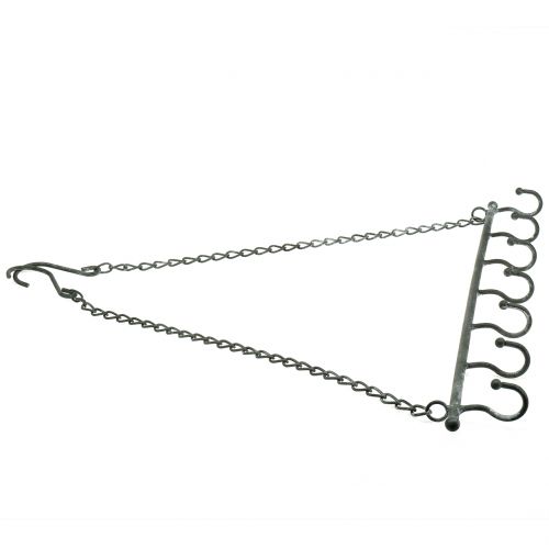 Floristik24 Szyna hakowa do zawieszenia Grey 50cm H55cm