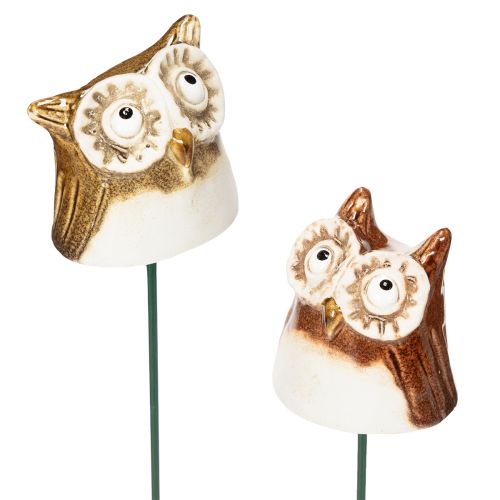 Ceramiczna figurka dekoracyjna sowa do roślin 26cm 2szt. kupić | Floristik24.pl