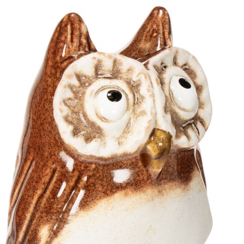 Ceramiczna figurka dekoracyjna sowa do roślin 26cm 2szt. | Floristik24.pl