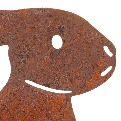 Produkt Palik ogrodowy królik do dekoracji wielkanocnej z rdzawym wykończeniem w stylu rustykalnym 60cm 4 szt.