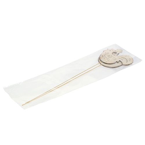 Floristik24 Kogut drewniany wtyk, kura 7cm - 8,5cm 2szt