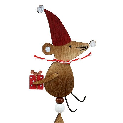 Floristik24 Wtyczka z naturą myszki, czerwona L30cm 8szt.