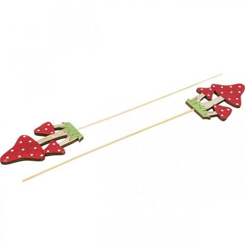 Floristik24 Wtyczka kwiatowa muchomor dekoracja grzybowa jesienna dekoracja 10cm 18 szt