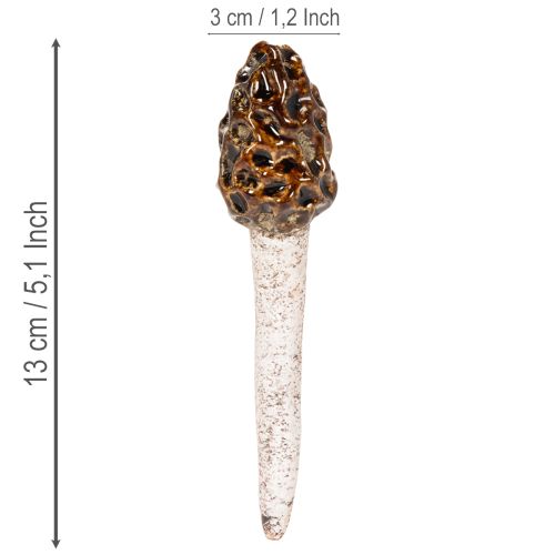 Sztuczny smardz ozdobny do doniczek i stołu, 13 cm, 2 sztuki | Floristik24.pl