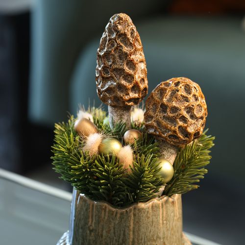 Sztuczny smardz ozdobny do doniczek i stołu, 13 cm, 2 sztuki | Floristik24.pl