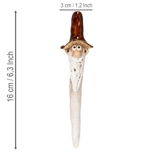 Dekoracyjna figurka krasnala ogrodowego do doniczek, 16 cm, 2 sztuki | Floristik24.pl