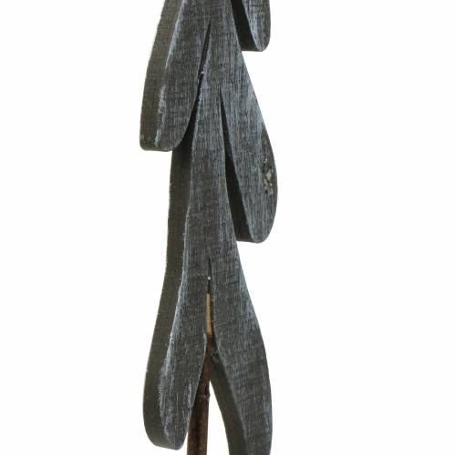 Floristik24 Korek dekoracyjny jodła zielona/szara/biała H42cm 8szt.