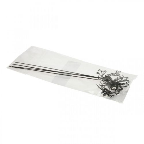 Produkt Wtyczka kwiatowa metalowa dekoracja pszczółka czarna 8,5cm 4 sztuki