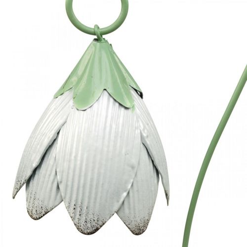 Floristik24 Paliki ogrodowe metalowe kwiatki ozdobne różowo fioletowo białe dł.58cm 3szt