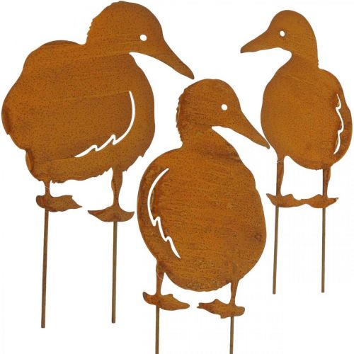 Produkt Kołek ogrodowy patyna kaczki H33cm/35cm/37cm zestaw 3