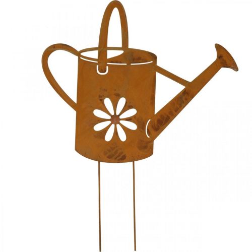 Floristik24 Konewka kwiatowa, wtyczka ogrodowa wykonana z metalu, rdzawa dekoracja L39cm