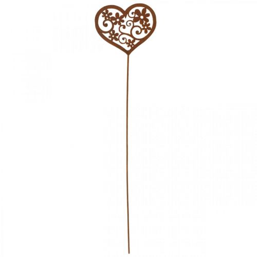 Produkt Wtyczka kwiatowa serce dekoracja ogrodowa patyna Walentynki 10×8,5 cm