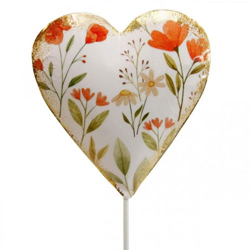 Wtyczka kwiatowa serce wtyk ozdobny serce kwiaty 8×1,5×8cm 4szt