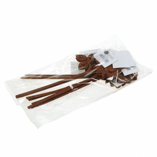 Floristik24 Metalowa wtyczka różowa patyna metalowa 20 cm × 8 cm 12 sztuk