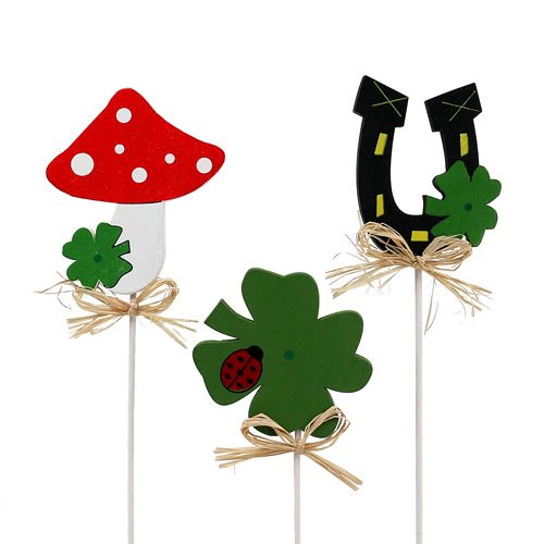 Floristik24 Korek z symbolem szczęścia 6,5-8cm 12szt