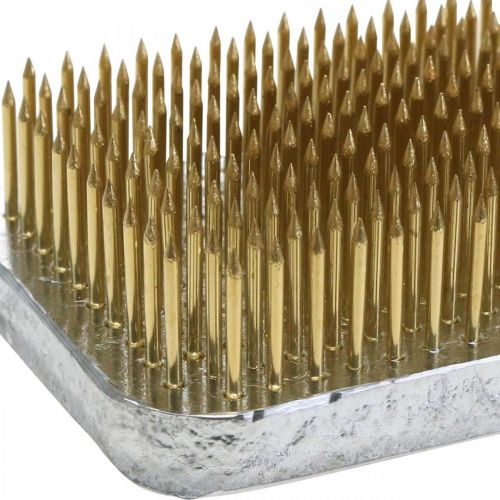 Produkt Jeż Kenzan Prostokątny Srebrny Mosiądz 70×50mm