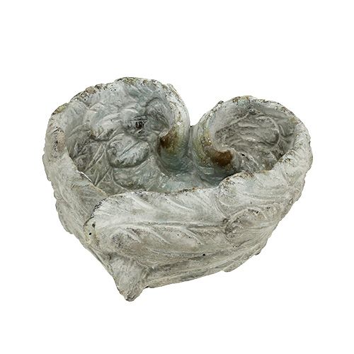 Floristik24 Taca na kołki kształt serca 15cm x 13cm H8cm