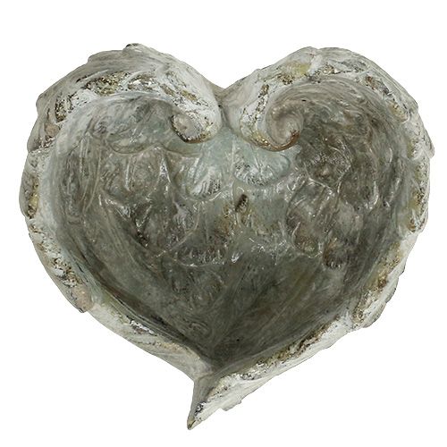 Floristik24 Taca na kołki kształt serca 15cm x 13cm H8cm