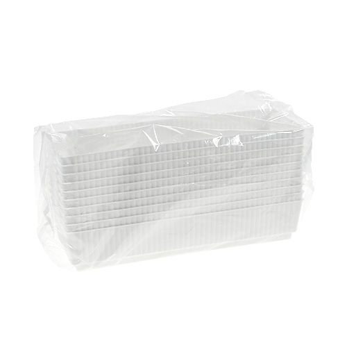 Floristik24 Podstawka z mokrą pianką 23 x 8 x 4,5 biała 10 sztuk